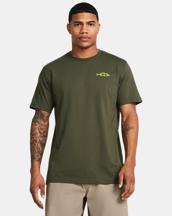 Men's UA Bass Short Sleeve in Green image number 0